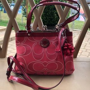 Coach Kiss Lock Mini Framed Carryall